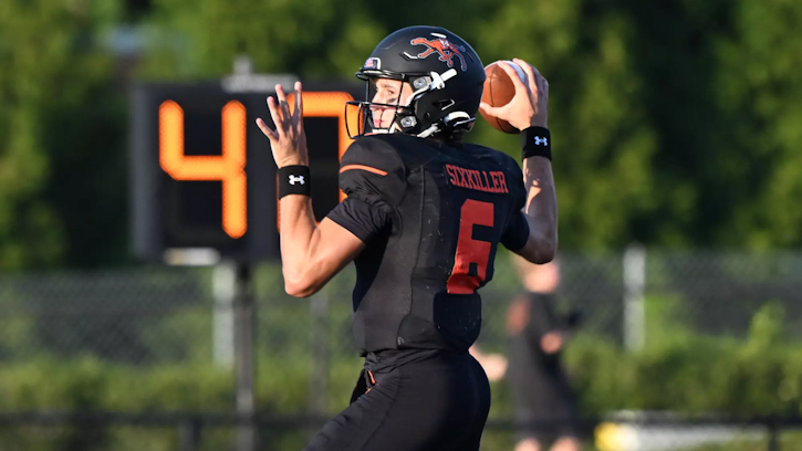 Kamden Sixkiller (Cherokee) Throws for School-Record 450 Yards as No. 13 Campbell Rolls Maine 35-6